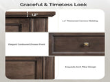 () 2-Drawer Bedside with Shelves and Sockets MDF Painted Retro Bedside 55091139