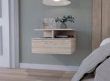 Light Gray 2-Tier Shelf Floating Nightstand B062P175812