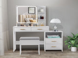 Particleboard Triamine Veneer 4 Drawers 1 Storage Cabinet 2 Shelves Mirror Cabinet Dressing Table 43623598