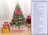 6ft artificial Christmas tree with LED energy-saving lights, including 195 pendant tree skirts and 98228460