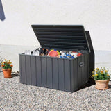 ZNTS 120 Gallon Outdoor Storage Deck Box Waterproof, Large Patio Storage Bin for Outside Cushions, Throw W1859P197914