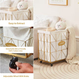 Laundry Baskets,Collapsible Laundry Basket with Wheels,Removable Lined for Easy Cleaning Storage 28852055