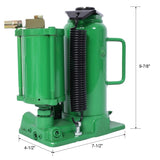 Air Hydraulic Bottle Jack, 12 Ton/24000 LBS All Welded Bottle Jack, 9.8-19.3 inch Lifting Range, W465P146635