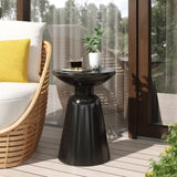 Outdoor Metal end Table -Large 73615.00BLK