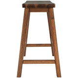 TOPMAX Farmhouse Rustic 2-piece Counter Height Wood Kitchen Dining Stools for Small Places, Walnut WF285473AAD