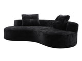 80" 3 Seater Couch for Living Room, Boneless Couch with 2 Pillows,Upholstered Floor Sofa W5515P566349