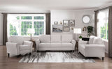 Modern Transitional Sand Hued Textured Fabric Upholstered 1pc Chair Attached Cushion Living Room B01156548