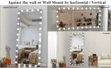 ZNTS Hollywood LED Full Body Mirror with Lights Extra Large Full Length Vanity Mirror with 3 Color Mode W708131915