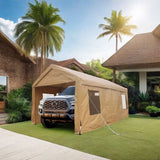 ZNTS 10x20ft party tent gazebo heavy duty outdoor car canopy carport portable garage W2373P147975