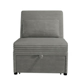 Contemporary Sleeper Sofa Chair Pillow Plush Tufted Seat 1pc Convertible Sofa Smoke Color Wide-Welt B011P281838