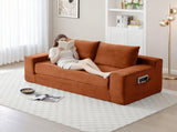 Memory Foam Cloud Loveseat Sofa, 2 in 1 Convertible Folding Couch Bed, No Assembly Compressed W2677P395124