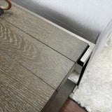 Corbeta Metal Frame Wood Living Room Chairside Table with Shelf, Aged Graphite T2574P164630