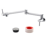 Brass Foldable Kitchen Faucet Rotatable Tap Only for Cold Water Chrome 38584869