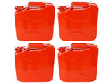 20L US Standard Cold-rolled Plate Petrol Diesel Can Gasoline Bucket with Oil Pipe Red RED 4pcs/set 88681439