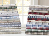4-Piece King Sheet Set,Tan Plaid B035P408384