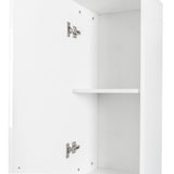 Freestanding Cabinet with Inadjustable Shelves and two Doors for Kitchen, Dining Room, White W33165045