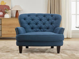 Mirod Vintage-Inspired Upholstered Lounge Chair with Nailhead Trim ,Solid Wood Legs for Stability N760P253374V