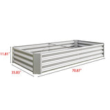 ZNTS Raised Garden Bed Outdoor, 6×3×1ft , Metal Raised Rectangle Planter Beds for Plants, Vegetables, and 57393936