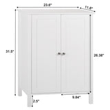 ZNTS FCH Double Doors Bathroom Cabinet White 37641969