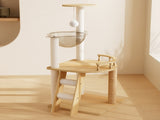 41.3" Modern Cat Tower, Wood Cat Tree Tower for Indoor Cats, Cat Treewith Sisal-Covered Scratching 42901436