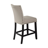 Beige Counter Height Chair with Nailhead Trim B062P209272