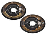 Pair of Driver and Passenger Side 12" Hydraulic Brake Backing Plate Compatible with 7,000 lb Trailer 63187696