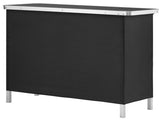 Folding Portable Bar Table,Trade Show Podium with Carrying Case, Storage Shelf & Black 96080918