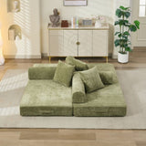 Comfy Convertible Folding Mattress Couch, Floor Bed, Chenille Floor with Armrest, Floor W1143P330251