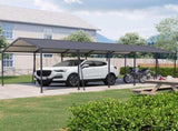 13*26.5 FT Carport, Heavy Duty Carport with Galvanized Steel Roof and Frame, Metal Carport Large W540P478289