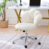 ZNTS 360°Swivel Height Adjustable,Swivel Chair,Teddy fabric,home office chair W680P143486