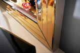 Gold Detailed Dresser made with Wood in Gray B00957544