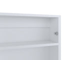 Medicine Cabinet 25.7" H, 1 Door, 3 Shelves, 1 Mirror, White B097P250882