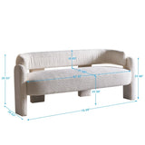 75.59" Wide Boucle Upholstery Modern Sofa for Living Room Beige W579125477