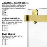 60*76" Frameless Double Sliding Shower Door, Double Shower Door, 3/8 SGCC Tempered Glass, T3177P320590