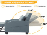 3-in-1 Convertible Sleeper Chair, Pull Out Sofa Bed with 3-Level Adjustable Backrest, USB & Type-C 50543043