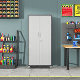 71" Metal Garage Storage Cabinet with Wheels - Heavy-Duty Tool Storage Cabinet for Home, Office, T2398P222838