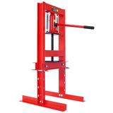 Hydraulic 6 Ton H-Frame Garage Floor Adjustable Shop Press with Plates, 6T,red 84786959
