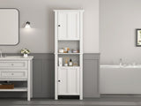 Bathroom Floor Storage Cabinet with 2 Doors Living Room Wooden Cabinet with 6 Shelves 15.75 11.81 W40935721