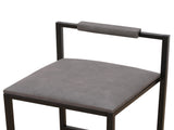 Set of 2 Counter Height Barstools Kitchen Island Stools with Back Modern Armless Metal Legs & PU 86496159