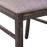 Almeta Solid Wood Slat Back Upholstered Dining Chairs, Set of 2 -Dark Umber Brown Finish T2574P164540