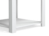 24 inch Side Table, No Assembly Required, Jasmine Whitewash and Barnwood Finish B108131543