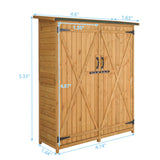 Fir Wood Shed Garden Storage Shed Wood Color & Green 48756444
