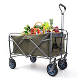 ZNTS Outdoor Garden Multipurpose Micro Collapsible Beach Trolley Cart Camping Folding Wagon W321P206550