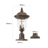 Vintage Outdoor Lamp Post Light, Waterproof Garden Patio Lantern with Clear Glass Shade, Classic W1340P209949