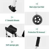 Elderly Rehabilitation Walker 2 Modes, Soft Seat, 5" Wear-Resistant Wheels, 1-Click Fold, 11211392