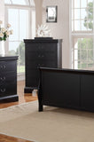 Elegant Bedroom 1pc Chest Of Drawers Black Color Drawers Tall Chest Plywood Furniture B011P238911