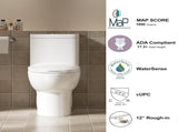 1.1/1.6 GPF Tornado Flush One-Piece Toilet with Comfort Chair Seat ADA Height 17",Powerful & Quiet W3192P412959