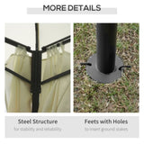 10' x 13' Patio Gazebo Canopy, Double Vented Roof, Steel Frame, Curtain Sidewalls, Outdoor Sun Shade W2225142542