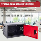 12 Bay Charging Cabinet for Laptop,Chromebook, Locking Charging Station-BLACK W2660P309608
