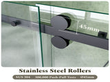 56-60"W x 60"H Frameless Sliding Tub Shower Door Enclosure, 5/16 inches Thick SGCC Tempered W2813P388107